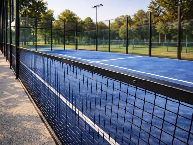 Hekwerk van De Kim Hekwerk bij een padelbaan